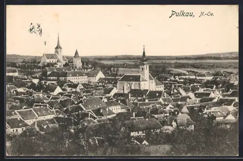 AK Pulkau /N.-Oe., Totalansicht aus der Vogelschau