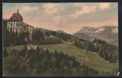 AK Semmering, Südbahnhotel und Umgebung