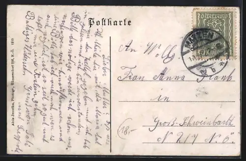 AK Matzen /N.-Oe., Beim Einsiedler, Ortspartie mit Wegkreuz