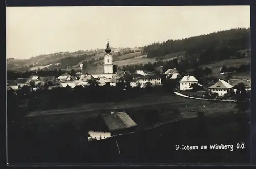 AK St. Johann am Wimberg, Ortsansicht mit Blick zur Kirche
