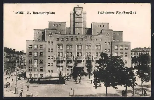 AK Wien, Reumannplatz, Städtisches Amalien-Bad