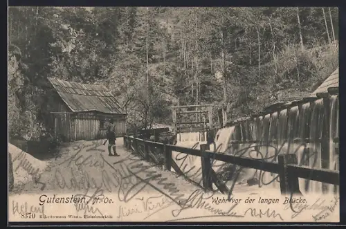 AK Gutenstein, Wehr vor der langen Brücke