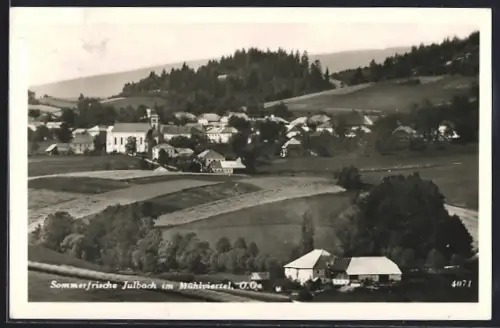 AK Julbach im Mühlviertel, Ortsansicht aus der Vogelschau
