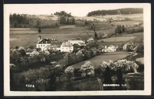 AK Eidenberg /O. Ö., Ortsansicht zur Frühlingsblüte
