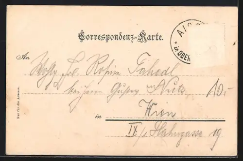 AK Aigen /Ob.-Oest., Partie auf dem Kirchenplatz