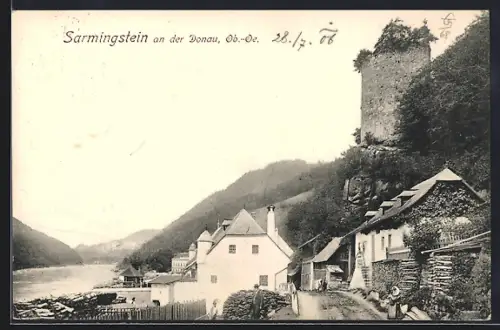 AK Sarmingstein an der Donau, Gesamtansicht