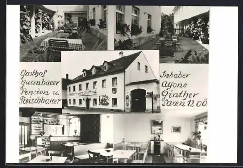 AK Saxen /O.-Oe., Pension v. Fleischhauer u. Gasthof Gusenbauer, Innenansichten