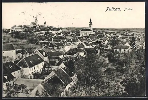 AK Pulkau /N.-Oe., Totalansicht mit der Kirche