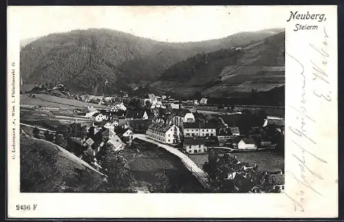 AK Neuberg /Steierm., Teilansicht mit Strassenpartie