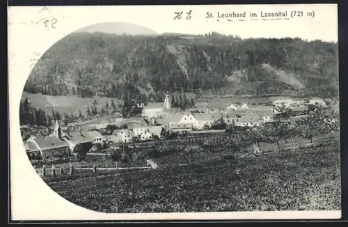 AK St. Leonhard im Lavanttal, Teilansicht mit Kirche