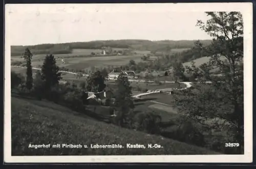 AK Kasten /N.-Oe., Hotel Angerhof mit Pirlbach und Lobnermühle