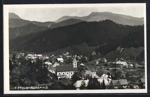AK Hohenberg /N. Ö., Teilansicht mit Kirche