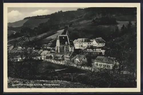 AK Edlitz /Niederdonau, Teilansicht mit Kirche