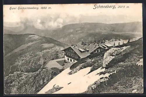 AK Puchberg am Schneeberg, Panorama mit Hotel Hochschneeberg