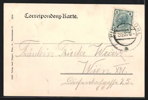 AK Vorderbrühl, Strassenpartie mit Bergen