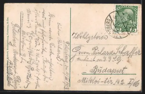 AK Feldsberg /Nied.-Oest., Kaiser Franz Josef-Jubiläums-Kinder-Asyl der k. k. Nordbahn