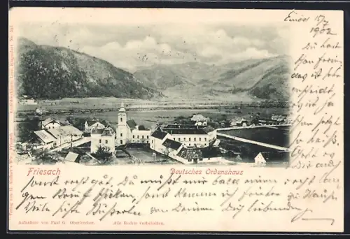 AK Friesach, Ortsansicht mit Deutschem Ordenshaus