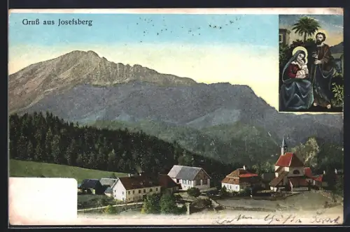 AK Josefsberg, Ortsansicht aus der Vogelschau