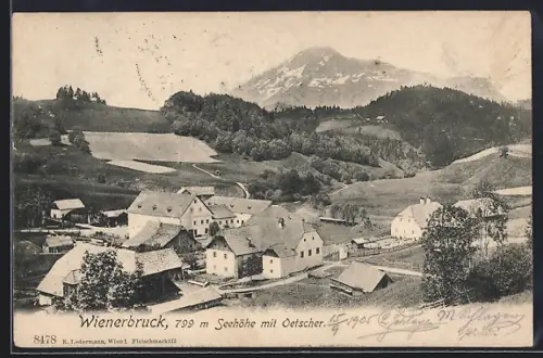 AK Wienerbruck, Teilansicht mit Oetscher