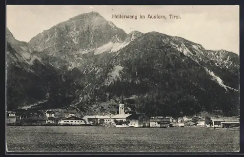 AK Heiterwang im Ausfern, Ortspartie mit Bergen
