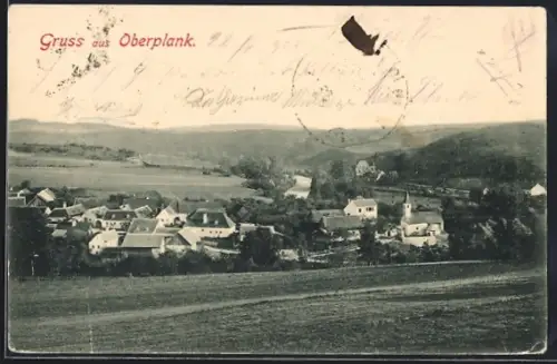 AK Schönberg am Kamp, Oberplank, Teilansicht mit Kirche