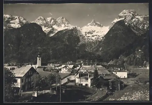 AK Lofer, Teilansicht mit Loferer Steinberge