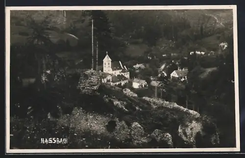 AK Hassbach, Teilansicht mit Kirche