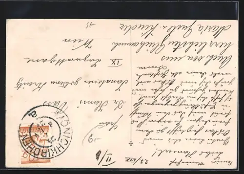 AK Mönichkirchen, Ortspartie mit Hotel Lang