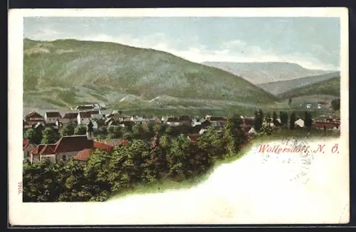 AK Wöllersdorf /N. Ö., Teilansicht mit Kirche