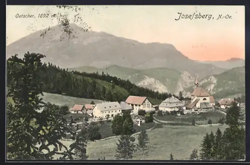 AK Josefsberg /N.-Oe., Panorama mit Kirche
