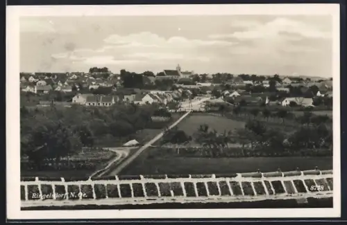 AK Ringelsdorf /N. Oe., Teilansicht mit Kirche
