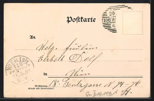 AK Wien, Dornbach-Neuwaldegg, Ortsansicht mit Strasse aus der Vogelschau