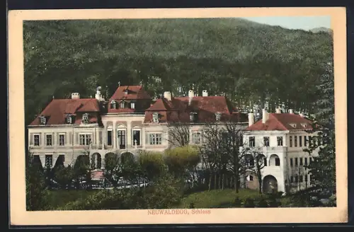 AK Neuwaldegg, Schloss aus der Vogelschau