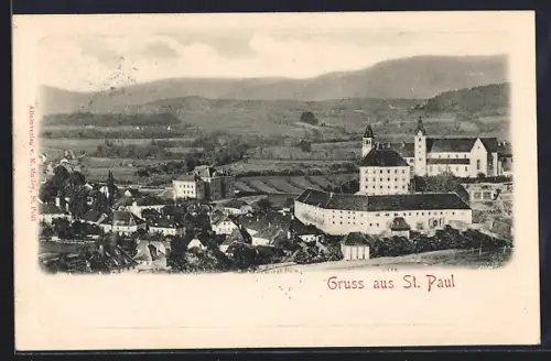 AK St. Paul, Teilansicht aus der Vogelschau