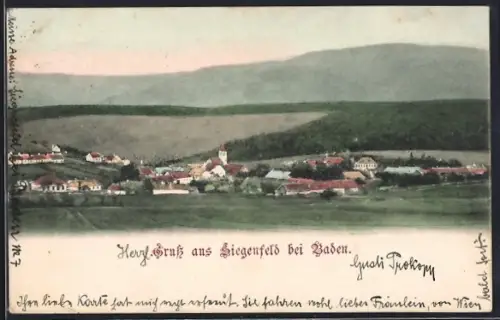 AK Heiligenkreuz /N.-Oe., Siegenfeld bei Baden, Teilansicht