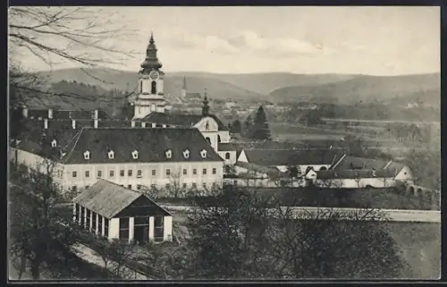 AK Wilhering /Ob.-Oestr., Die Stiftsgebäude aus der Vogelschau