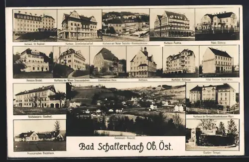 AK Bad Schallerbach, Hotel Viktoria, Kurhaus Austria, Provisorisches Badehaus