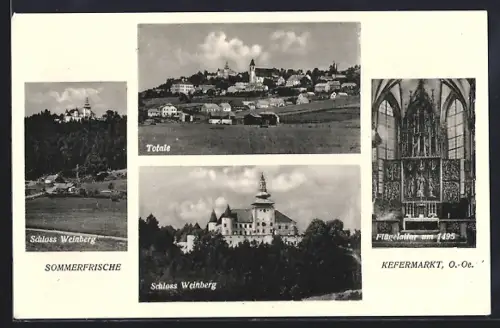 AK Kefermarkt, Schloss Weinberg, Flügelaltar, Totalansicht