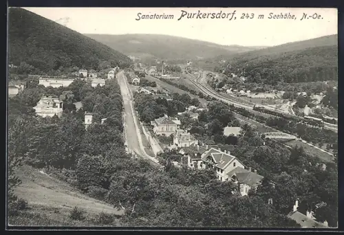 AK Purkersdorf /N.-Oe., Sanatorium aus der Vogelschau