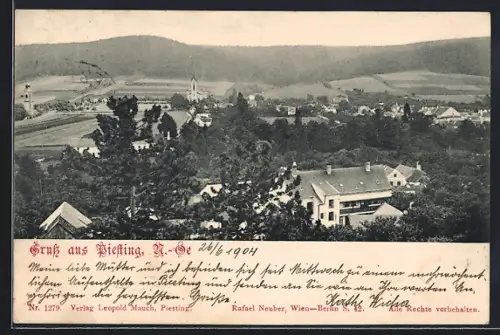 AK Piesting /N.-Oe., Ortsansicht aus der Vogelschau