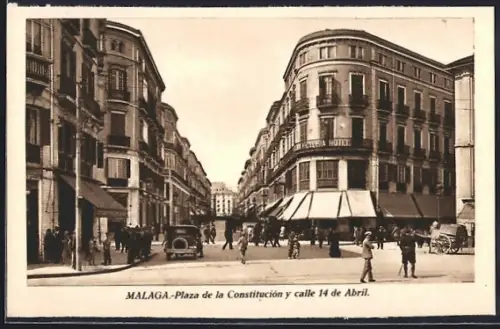 AK Malaga, Plaza de la Constitución y calle 14 de Abril