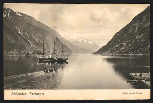 AK Sörfjorden /Hardanger, Segelschiff auf dem Fjord
