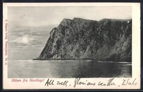 AK Nordkap, Küste im Sonnenuntergang