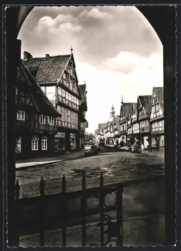 AK Celle, Zöllnerstrasse mit Fachwerkhäusern aus dem 16. Jhdt