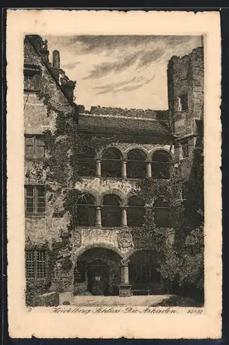 AK Heidelberg, Schloss Heidelberg, Die Arkaden