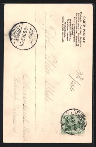 AK Flensburg, Wrangel-Denkmal im Stadtpark