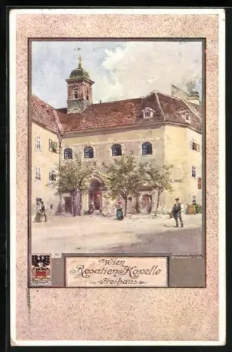 Künstler-AK Richard Moser: Wien, Rosalien Kapelle im Freihaus