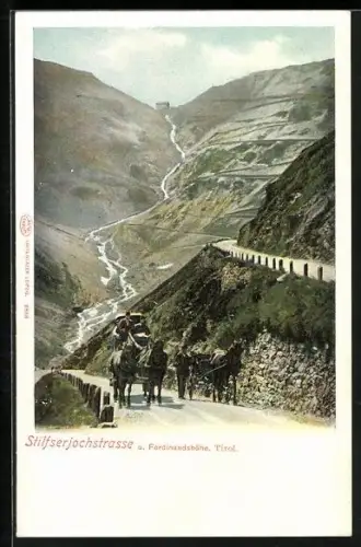 AK Ferdinandshöhe /Tirol, Blick von der Stilfserjochstrasse aus