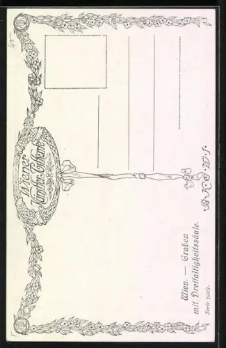 Künstler-AK Ernst Graner: Wien, Graben mit Dreifaltigkeitssäule, Kutschen