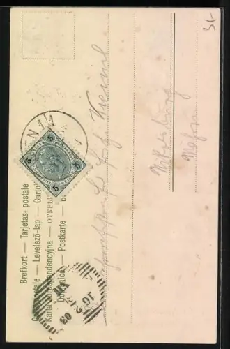 AK Student mit seinem Mädchen, Alt-Heidelberg